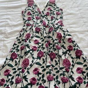 RW&CO. White and Pink Floral Dress
